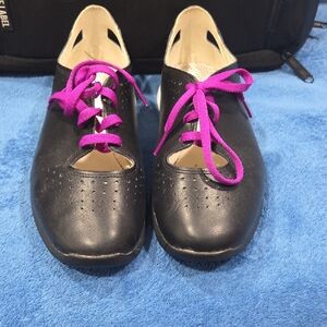 Nike Black Sneakers with Pink Laces